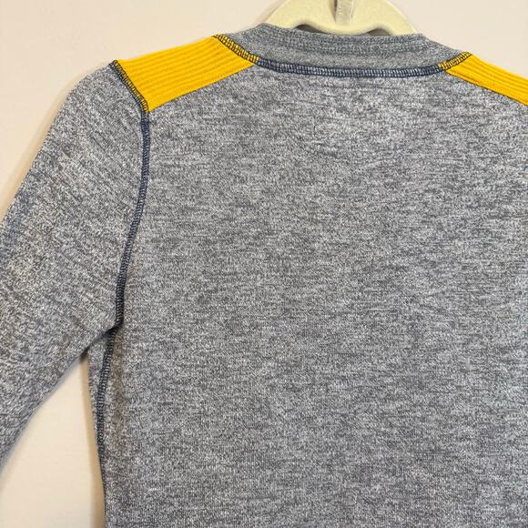 Free People Henley Snowflake Sweater Womens XS Gray Long Sleeve Knit Pullover - Picture 3 of 9